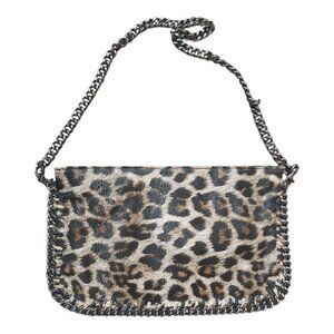 Carlos by Carlos Santana Leopard Clutch / 90s Shoulder Bag - Detachable Chain
